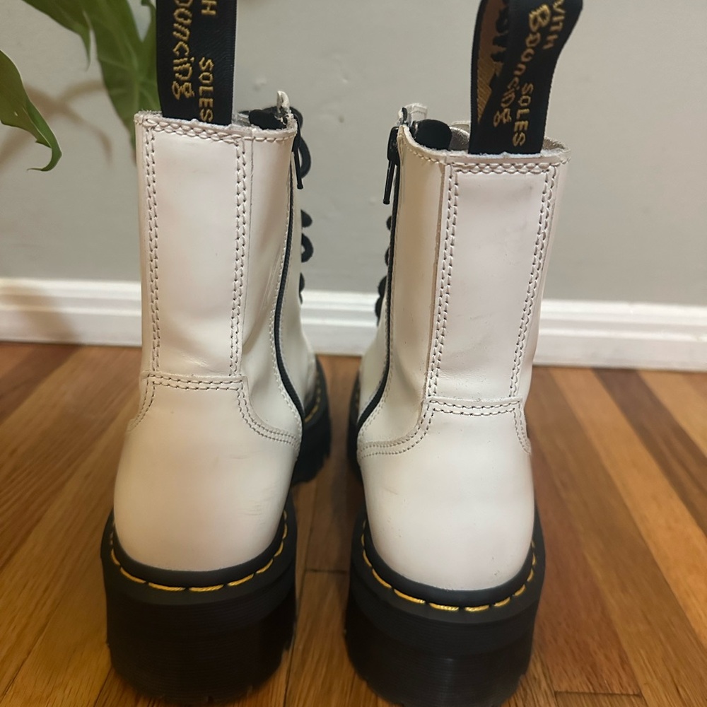 Dr. Martens White Jadon Platform Combat Boots US Men 9 (fits women 10-10.5) - Picture 4 of 8